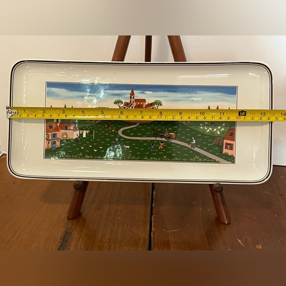 Villeroy & Boch Naif 13 Inch Serving Platter Sandwich Tray & 2 Salad Plates - Picture 3 of 11